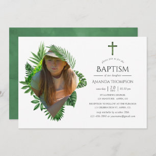Tropical Summer Baptism eller Christening Inbjudningar