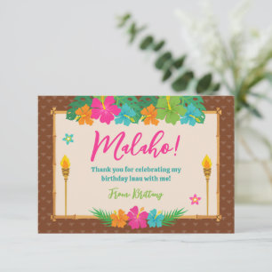 Tropical Summer Beach Luau Birthday Tack Kort