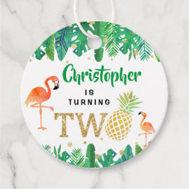 Tropical Summer Beach Luau Boys 2:a födelsedagen Gåvor Etiketter