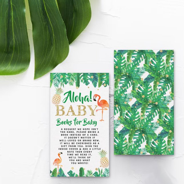 Tropical Summer Beach Luau Boys Baby Shower Bok Tilläggskort (Skapare uppladdad)