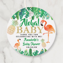 Tropical Summer Beach Luau Boys Baby Shower Gåvor Etiketter