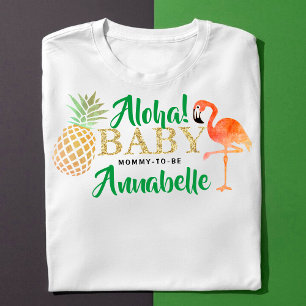 Tropical Summer Beach Luau Boys Baby Shower T Shirt
