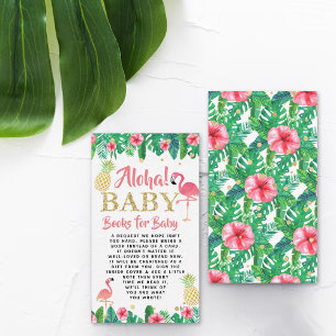 Tropical Summer Beach Luau Girl Baby Shower Bok Tilläggskort