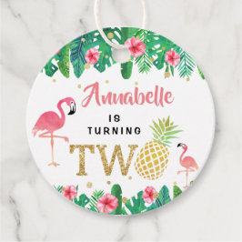 Tropical Summer Beach Luau Girls 2:a födelsedagen Gåvor Etiketter