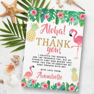 Tropical Summer Beach Luau Girls Baby Shower Tack Kort