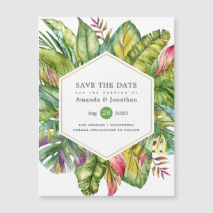 Tropical Summer Beach Wedding i vattenfärg