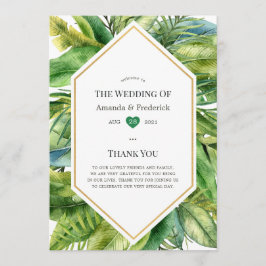 Tropical Summer Beach Wedding i vattenfärg Program