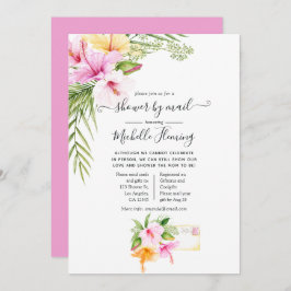 Tropical Summer Blommigt Baby Shower by Mail Inbjudningar