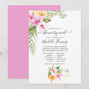 Tropical Summer Blommigt Baby Shower by Mail Inbjudningar