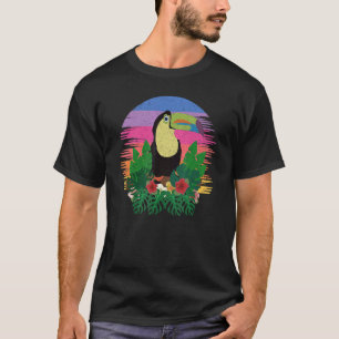 Tropical Summer Exotic Bird Wildlife Animal Retro T Shirt