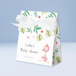 Tropical Summer Flamingo Baby Shower Personlig Presentaskar