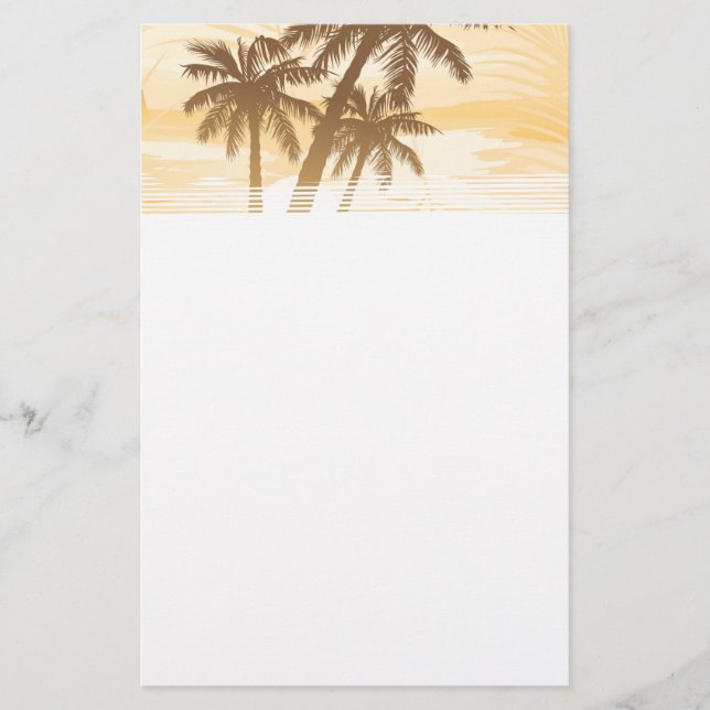 Tropical Summer Handflatan Brevpapper (Framsida)