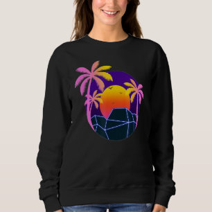 Tropical Summer Handflatan Träd Sunset Beach 90 Ar T Shirt