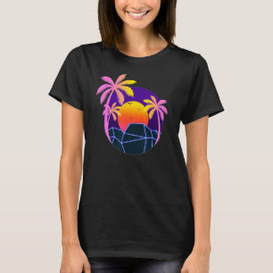 Tropical Summer Handflatan Träd Sunset Beach 90 Ar T Shirt