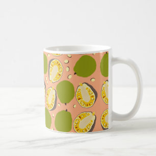 Tropical Summer JackFruit Mönster - Exotic Fruit Kaffemugg