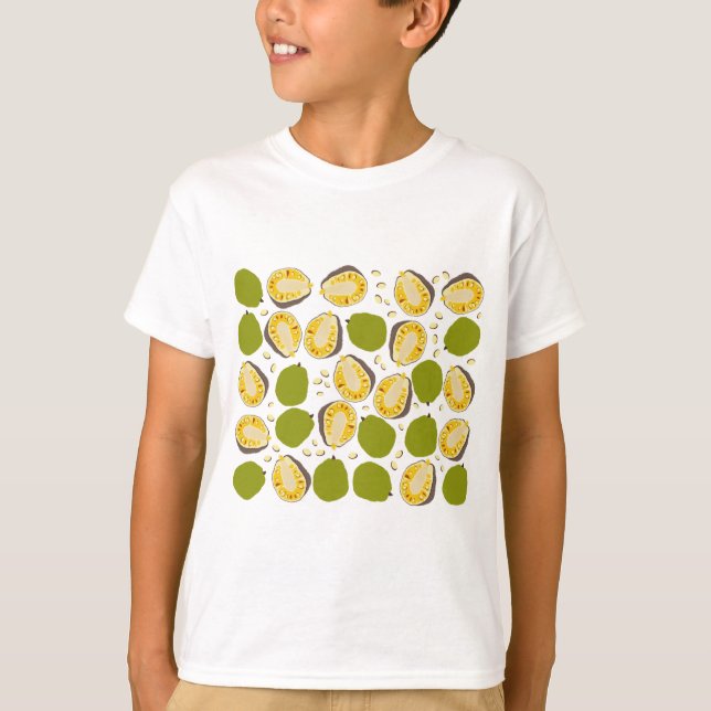 Tropical Summer JackFruit Mönster - Exotic Fruit T Shirt (Framsida)