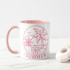Tropical Summer Line-Art Mugg