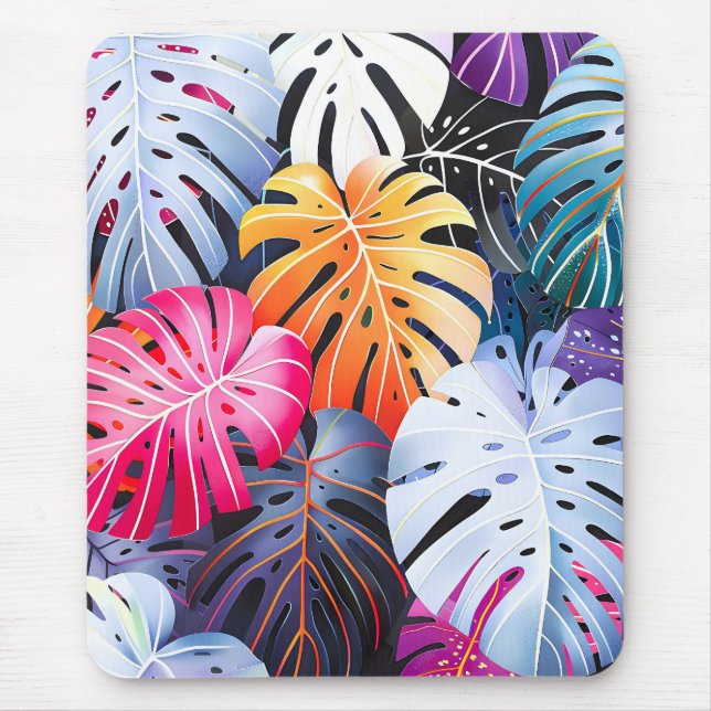 Tropical Summer Monstera Löv Musmatta (Framsidan)