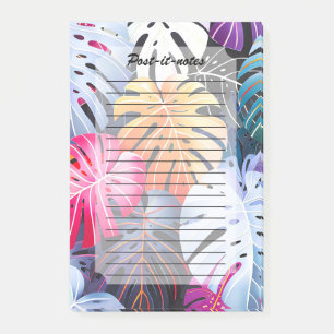 Tropical Summer Monstera Löv Post-it Block