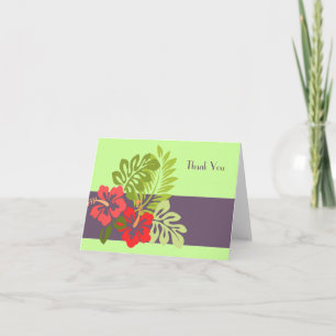 Tropical Summer Red Rosa Hibiscus Flower Tack Kort
