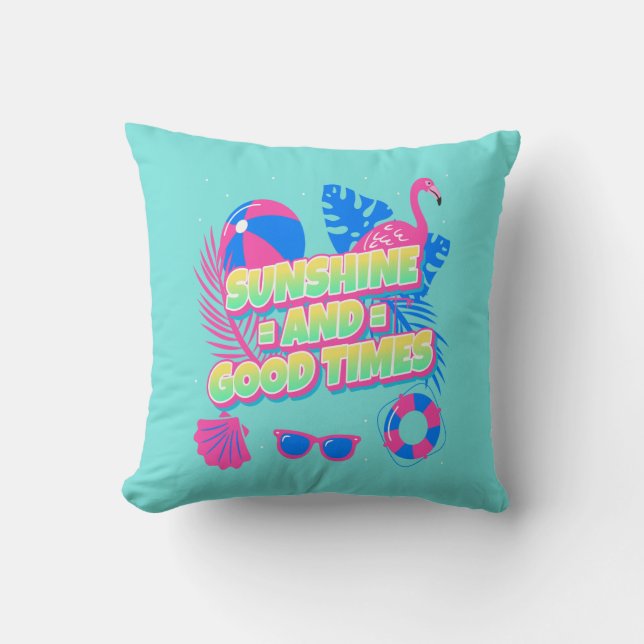 Tropical Summer Roligt Vibes Kudde (Framsida)