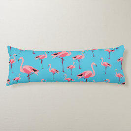 Tropical Summer Rosa Flamingo Pattern Kroppskudde