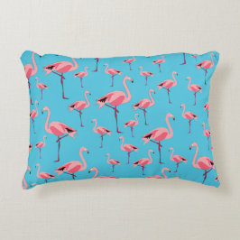 Tropical Summer Rosa Flamingo Pattern Prydnadskudde