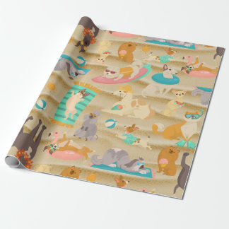 tropical summer sandy beach dogs cute presentpapper