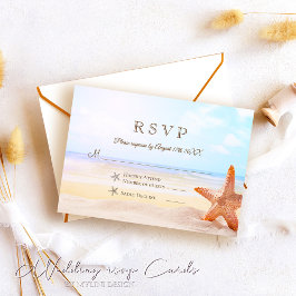 Tropical Summer Starfish Beach Wedding OSA Kort