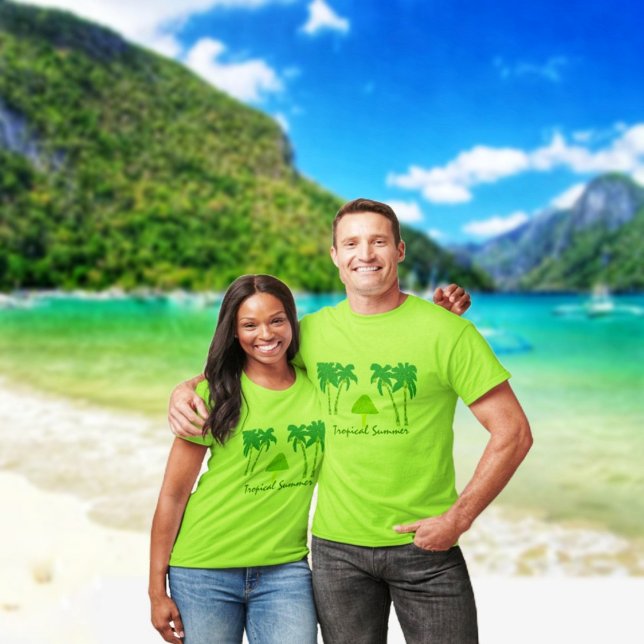 Tropical Summer T Shirt (This Tropical Summer T-shirt, is universal, for matching summer wear!)