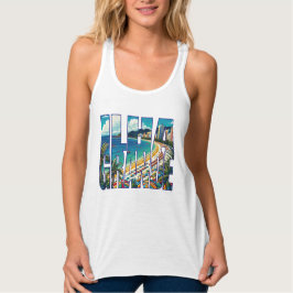Tropical Summer Tropical Paradise Family Vacation Linne Med Racerback