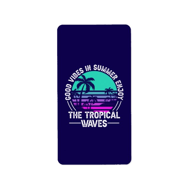 Tropical Summer Vibes-82646 Adressetikett (Framsidan)