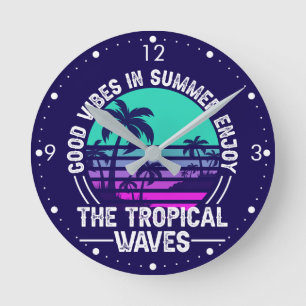 Tropical Summer Vibes-82646 Rund Klocka