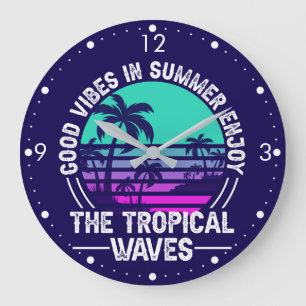 Tropical Summer Vibes-82646 Stor Klocka