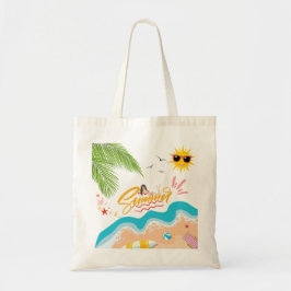 Tropical Summer Vibes Tote Bag Tygkasse