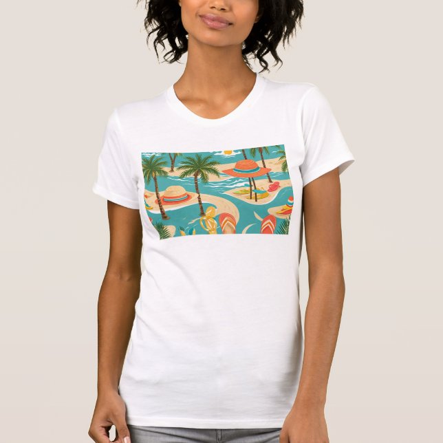 Tropical Summer Vibes Women's T-Shirt - Bright Vac (Framsida)