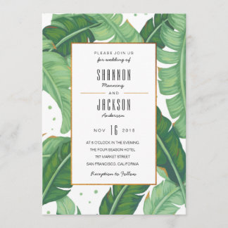 Tropical Summer Wedding bjudande Inbjudningar