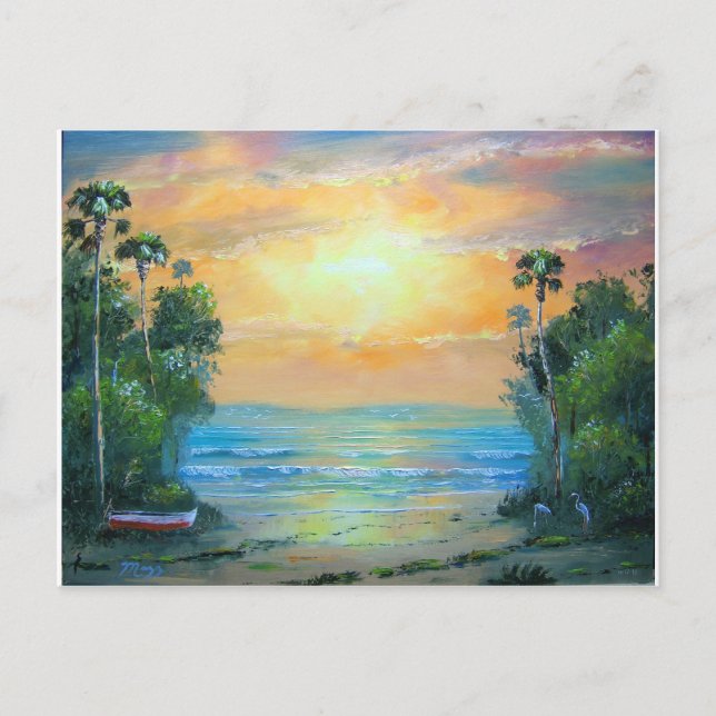 Tropical Sunny Beach Vykort (Framsida)