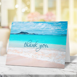 Tropical Sunny Hawaii Turcos Beach Photo Script Tack Kort