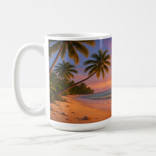 Tropical Sunrise Shoreline Kaffemugg (Vänster)