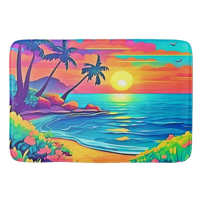 Tropical Sunset Beach Badrumsmatta (Framsidan)