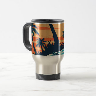 Tropical Sunset Beach Coffee Mug – Relaxing Palm Resemugg
