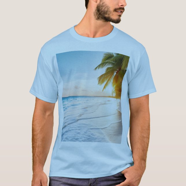Tropical Sunset Beach T-Shirt (Framsida)