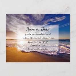 Tropical Sunset Beach Wedding Datumet Meddelande Vykort