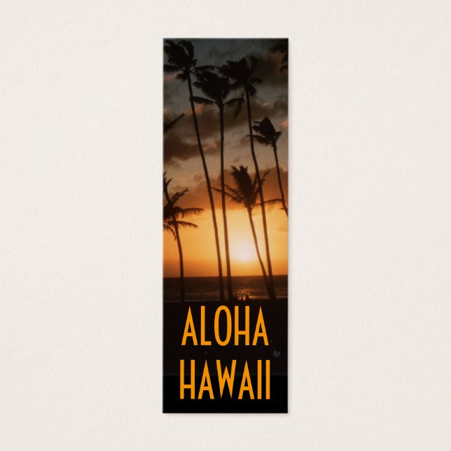 Tropical Sunset Bookmark Litet Visitkort (Framsidan)
