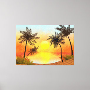 Tropical Sunset Canvastryck