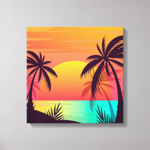 Tropical Sunset Canvastryck