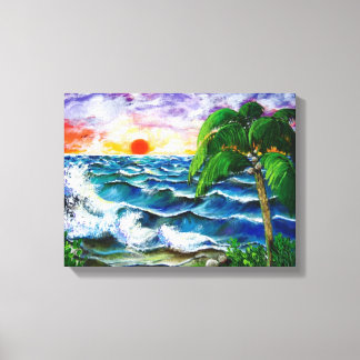 Tropical Sunset Canvastryck