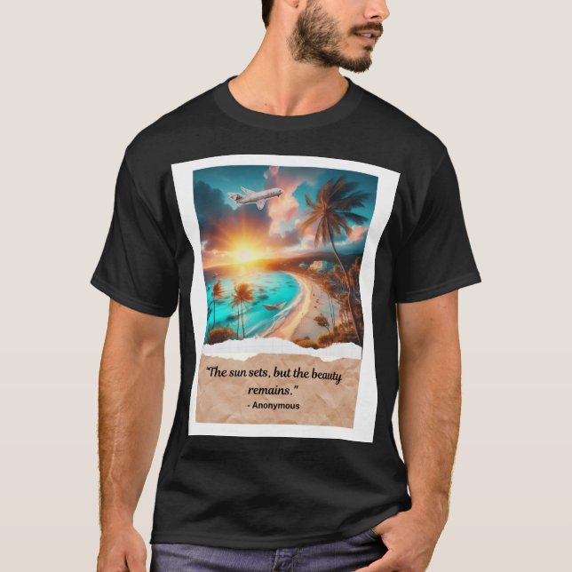 Tropical Sunset Escape T-Shirt (Framsida)