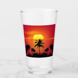 Tropical Sunset Glaskopp